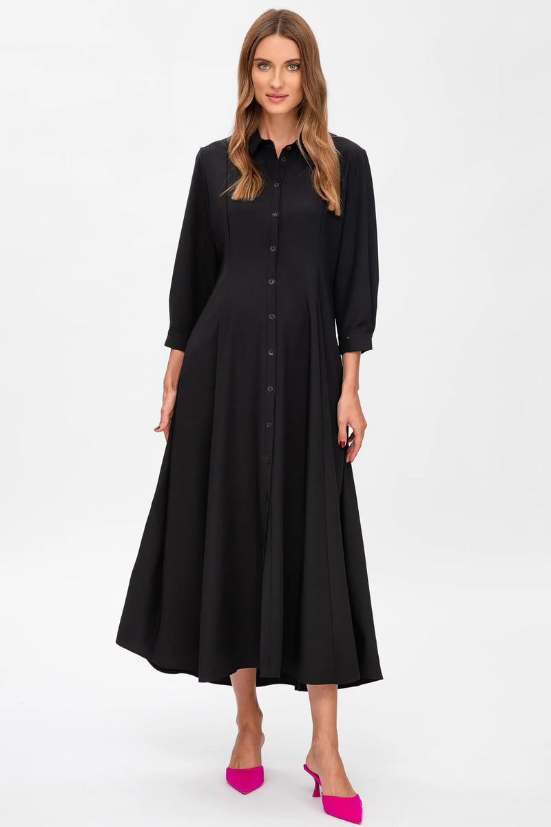 Vestito Camicia Premaman AMELIE Black Maternity Shirt Dress Pietro
