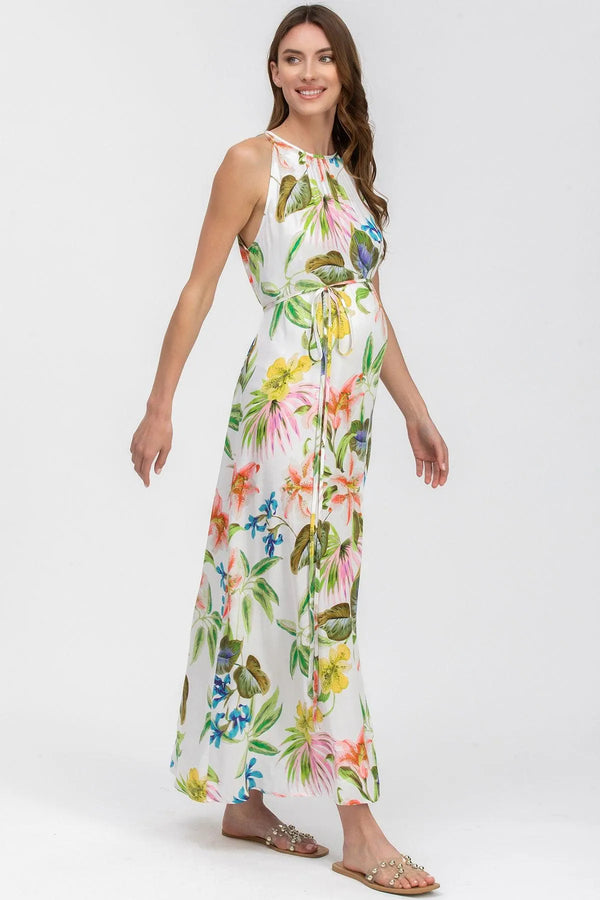 FRANCESCA Q167 | Printed Maternity Maxi Dress