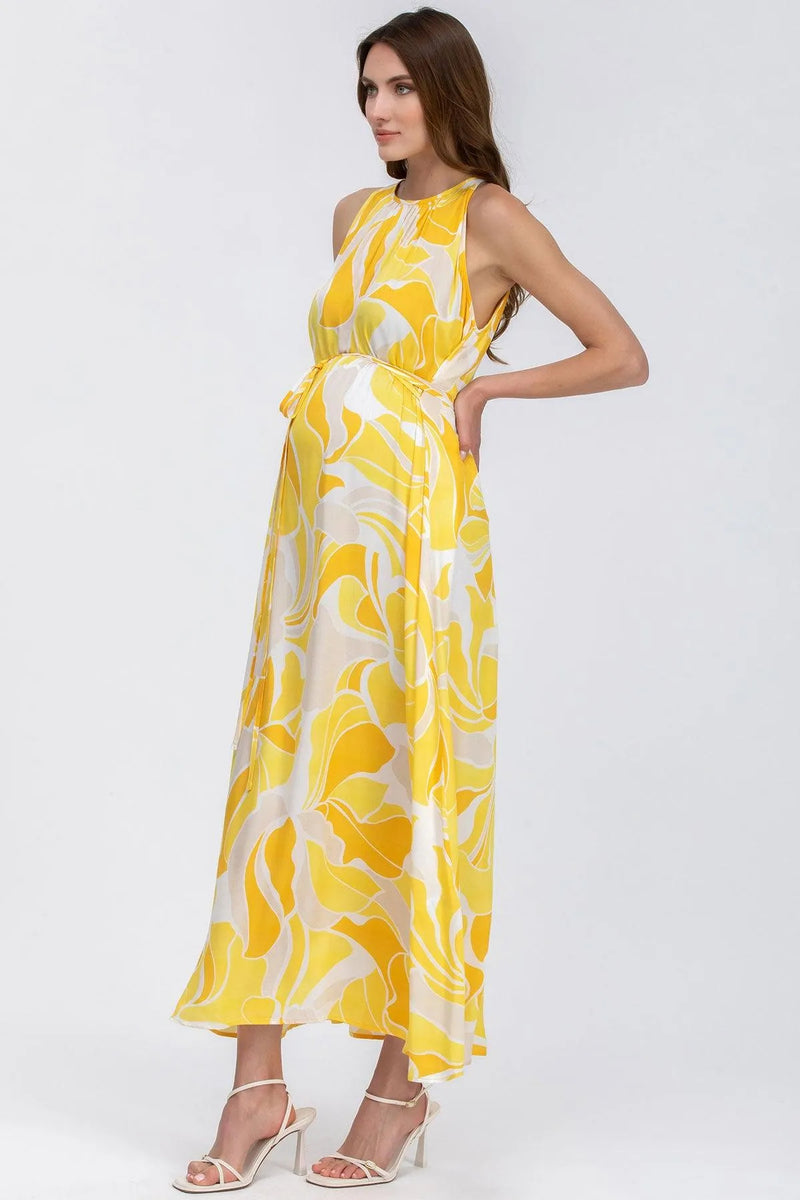 FRANCESCA QA29 | Printed Maternity Maxi Dress