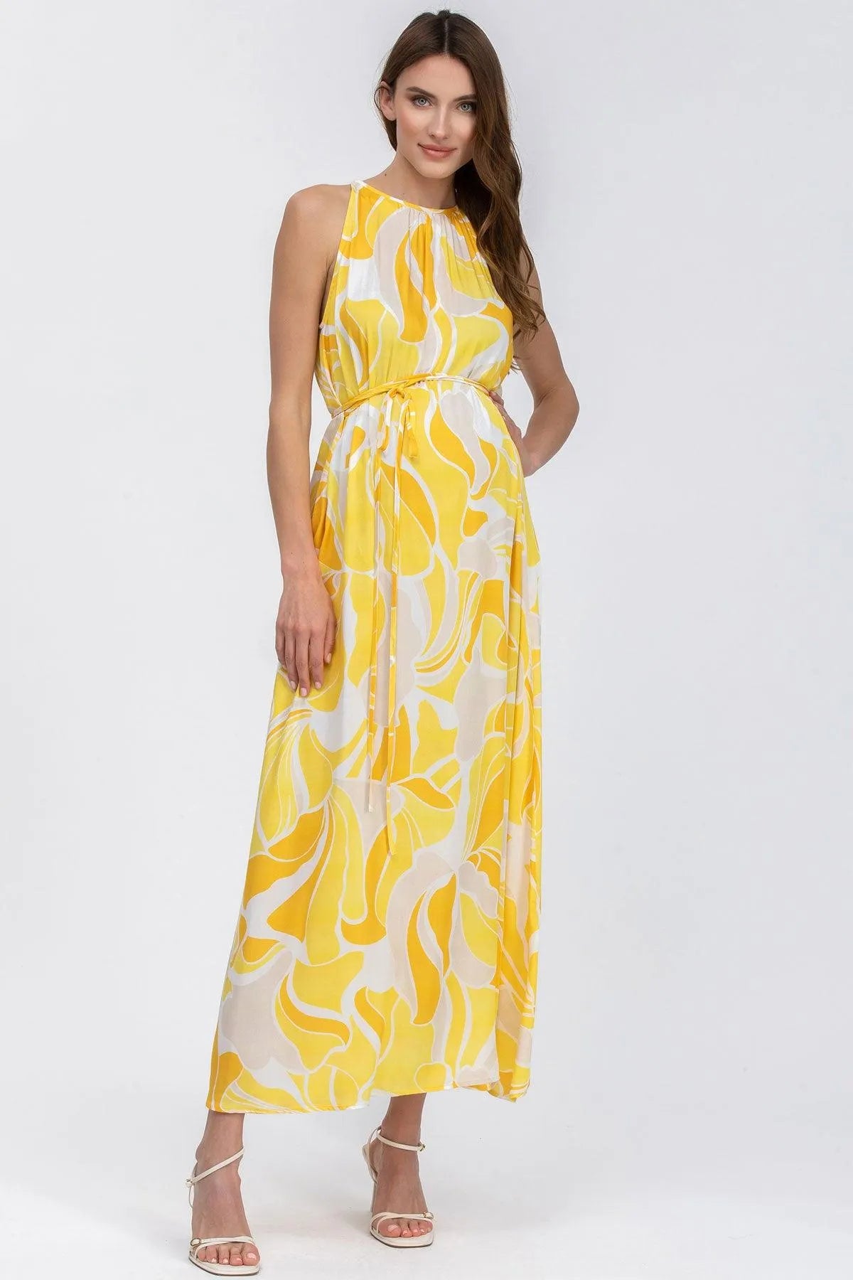 FRANCESCA QA29 | Printed Maternity Maxi Dress