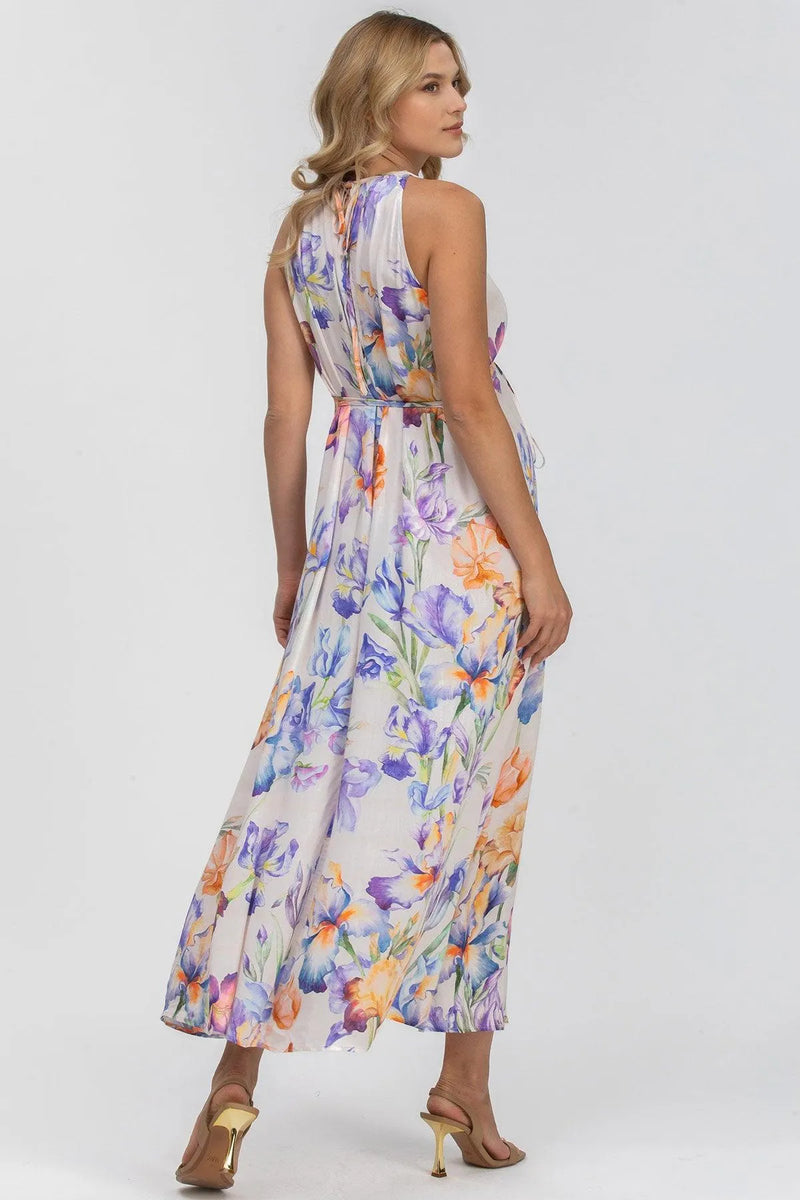 FRANCESCA QA30 | Printed Maternity Maxi Dress