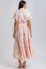 SANDY QA36 | Maxi Dress in Printed Ramié