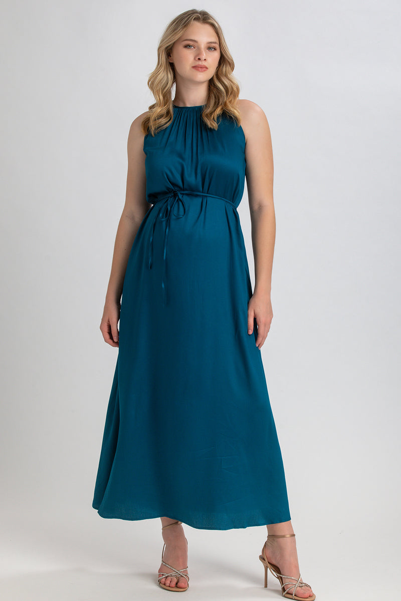 CLARISSA | Corsair Maxi Dress with Removable Belt