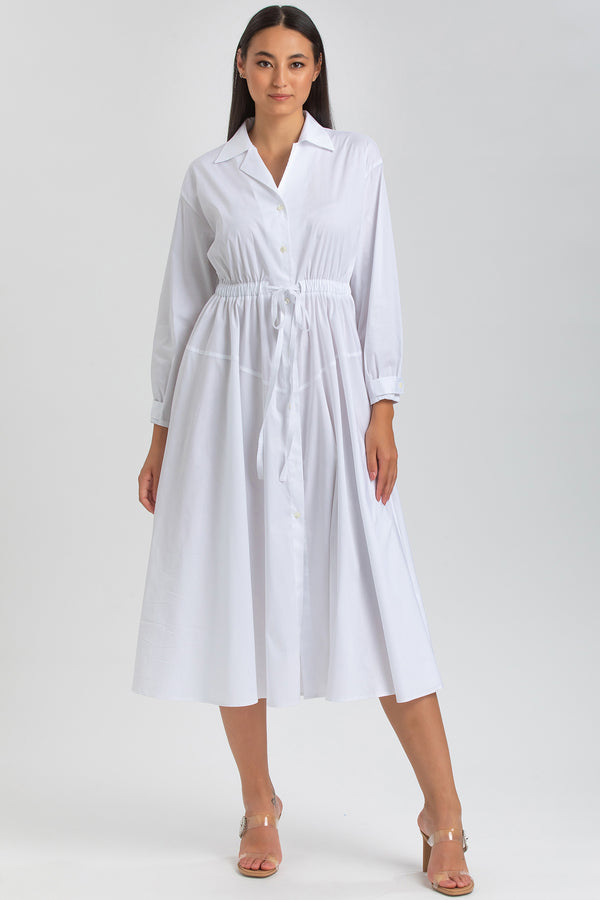 ALTHEA | Maxi Abito a Camicia Bianco
