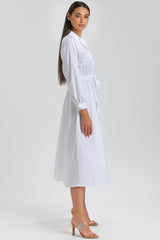 ALTHEA | Maxi Abito a Camicia Bianco