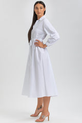 ALTHEA | Maxi Abito a Camicia Bianco