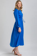 ALTHEA | Blue Maxi Shirt Dress