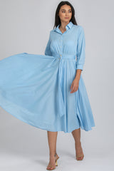 DAISY | Sku BlueMaxi Shirt Dress 