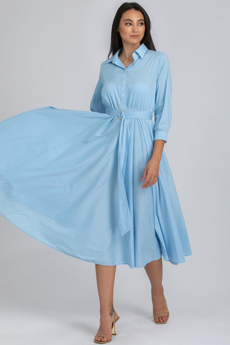 DAISY | Sku BlueMaxi Shirt Dress 