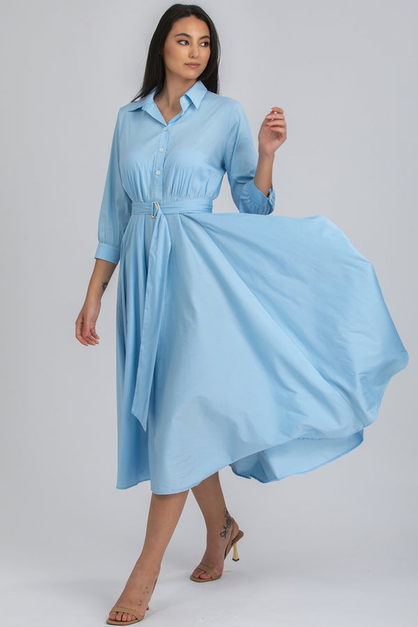 DAISY | Sku BlueMaxi Shirt Dress 
