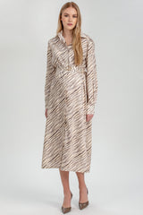 ALTHEA Q176 | Abito Camicia Premaman Stampato