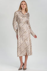 ALTHEA Q176 | Abito Camicia Premaman Stampato