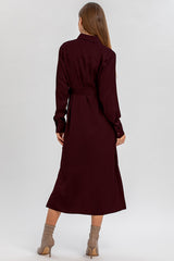 ALESSIA | Red Maternity Shirt Dress