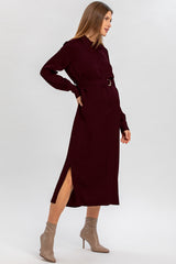 ALESSIA | Red Maternity Shirt Dress