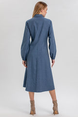 ERICA | Blue Maternity Shirt Dress