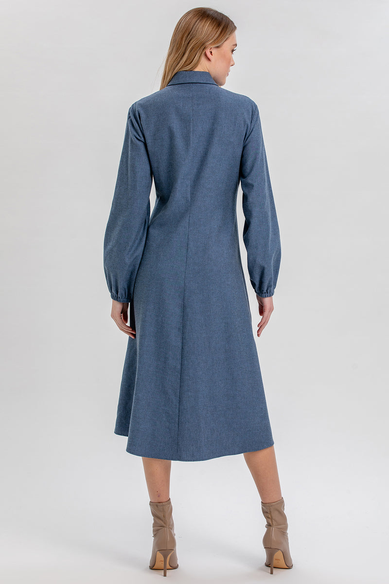ERICA | Blue Maternity Shirt Dress
