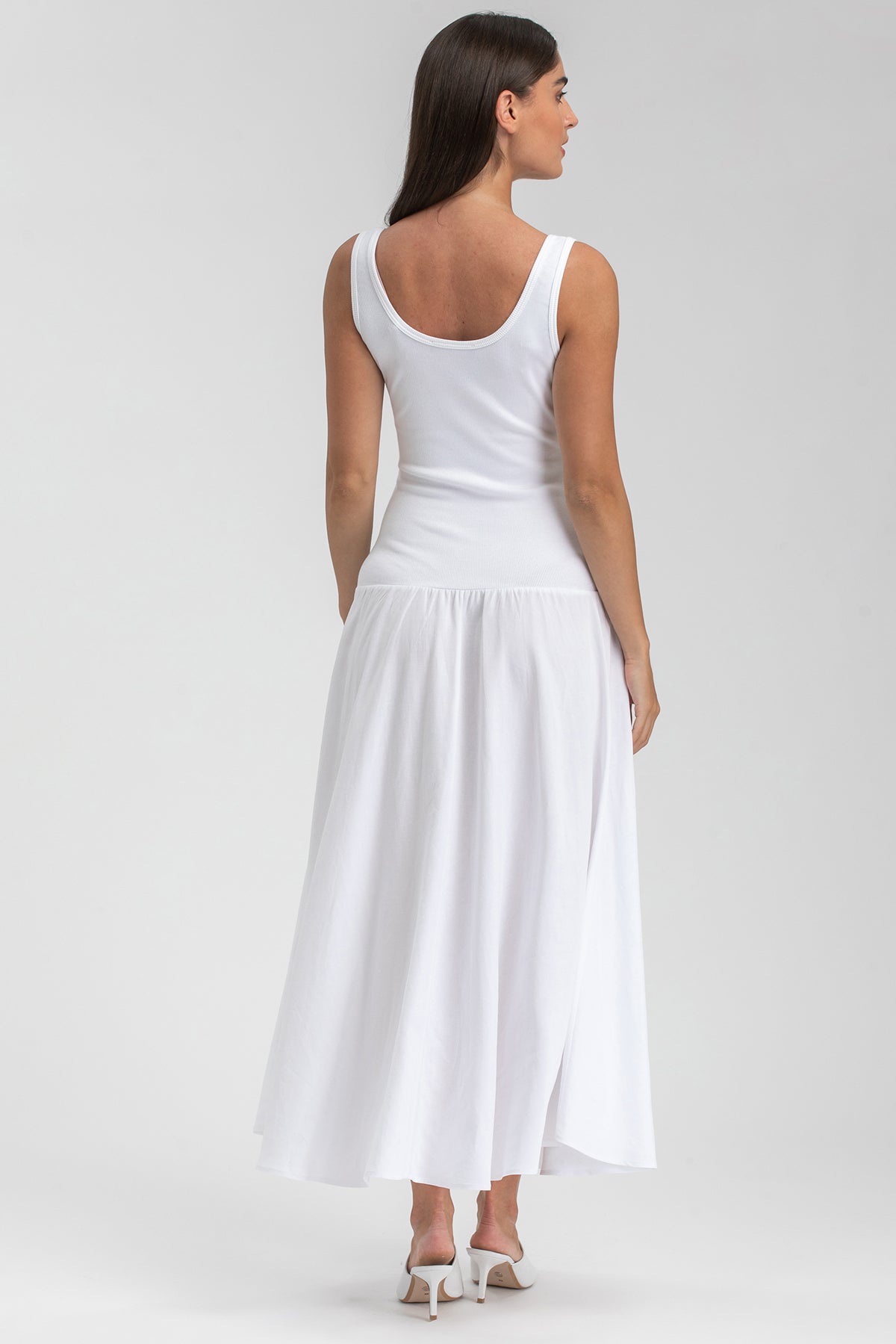 TIANA | Black Sleeveless Maternity Dress in Soft Bamboo Jersey