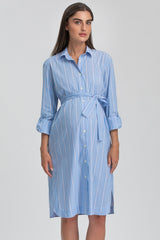 BIANCA | Striped Cotton Maternity Shirtdress