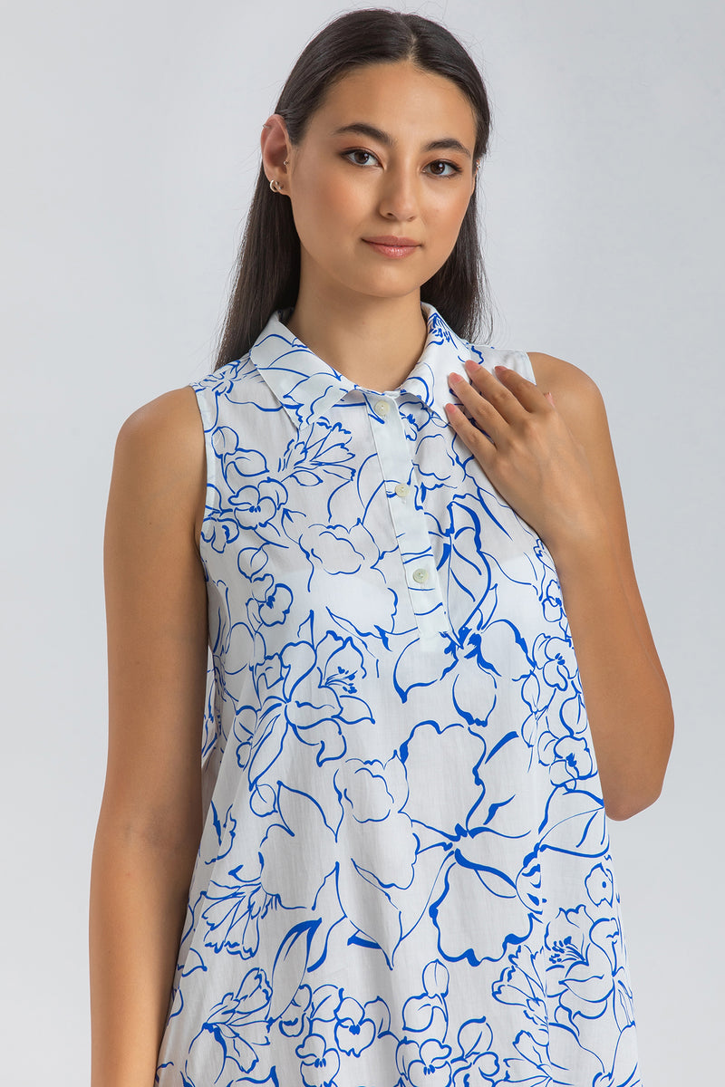 VITTORIA QB51 | Sleeveless Printed Dress