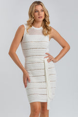 PRIMROSE | Mini Abito Bianco a Rete