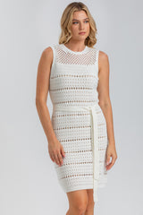 PRIMROSE | White Mini Mesh Dress