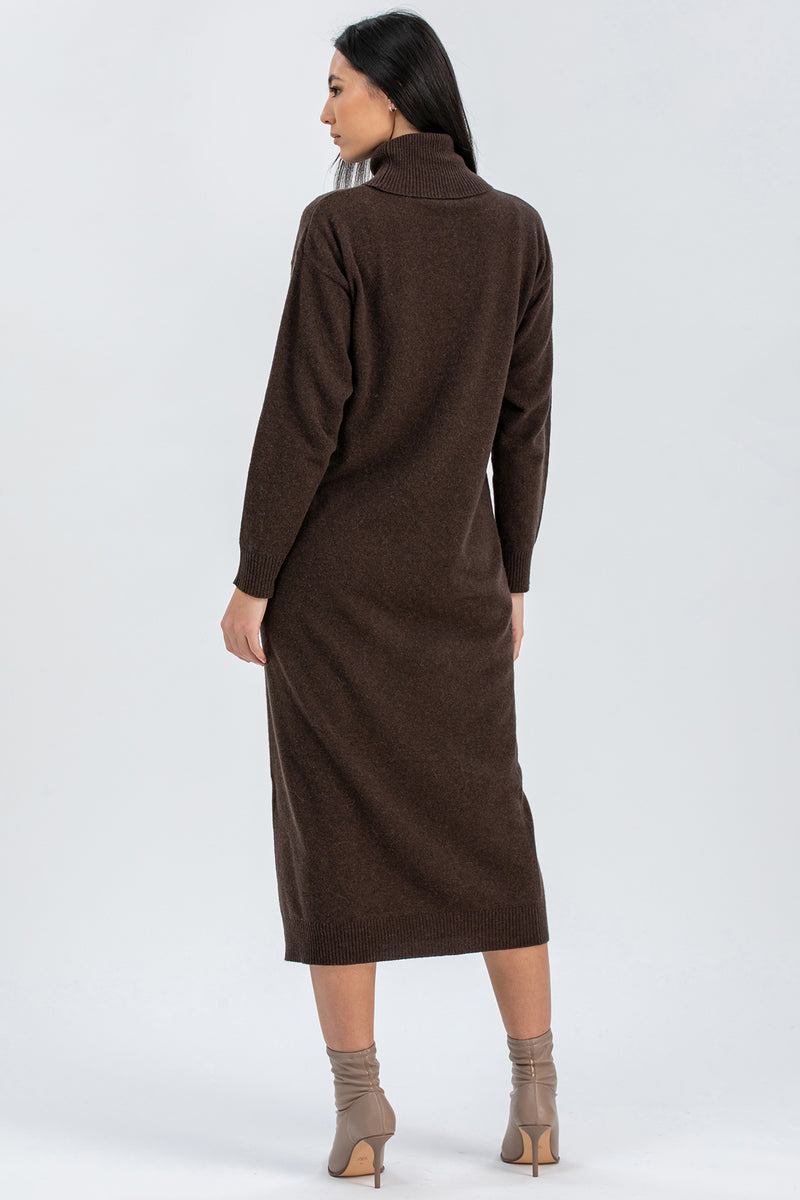 GRESSONEY | Brown Maxi Dress in Wool