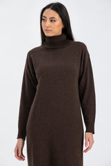 GRESSONEY | Brown Maxi Dress in Wool