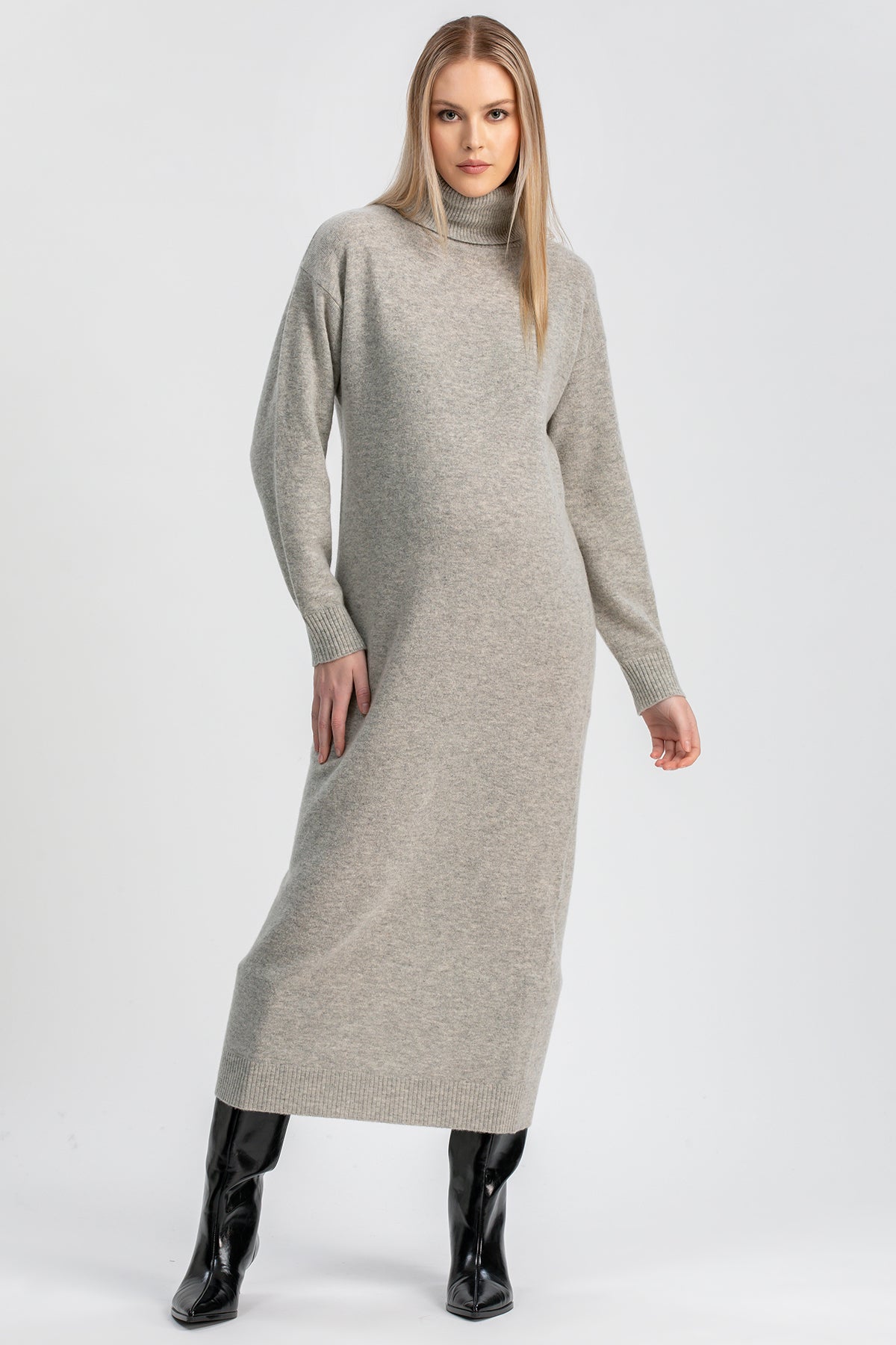 GRESSONEY | Maxi Abito Premaman Grigio in Lana