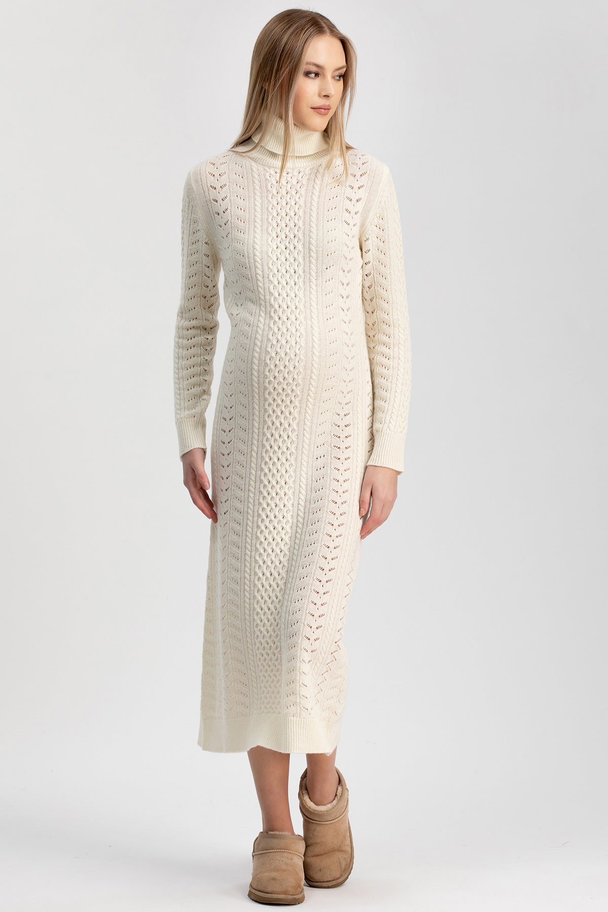 MONTBLANC | Abito Premaman Bianco in Pura Lana Merinos e Cachemire