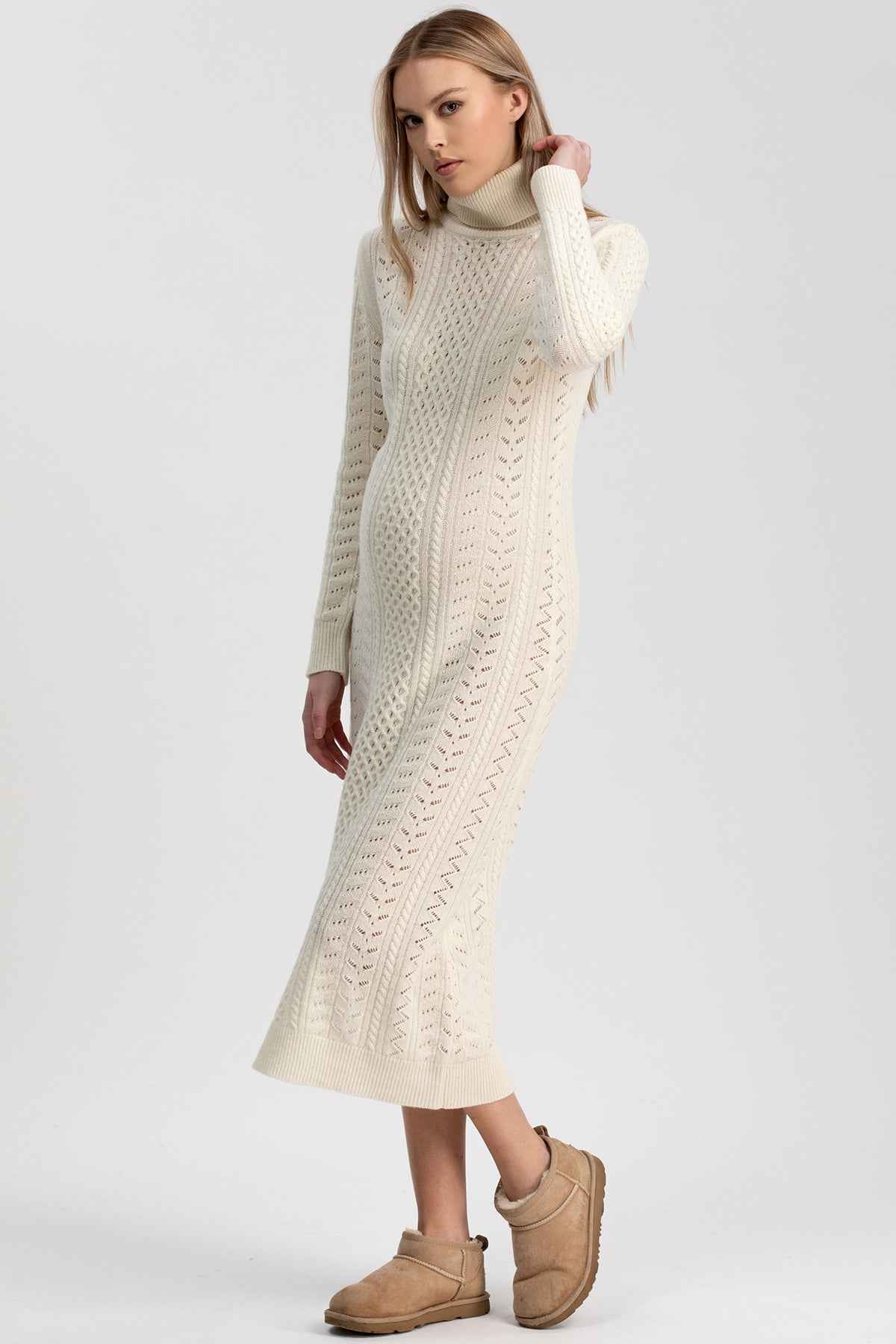 MONTBLANC | Abito Premaman Bianco in Pura Lana Merinos e Cachemire