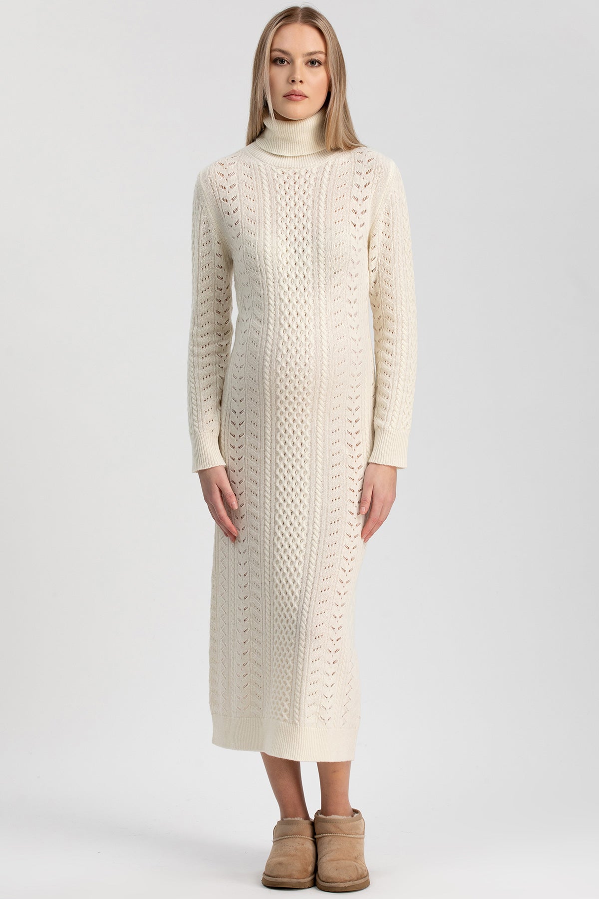 MONTBLANC | Abito Premaman Bianco in Pura Lana Merinos e Cachemire