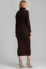 GIORGIA | Maternity Bodycon Dress in Brown
