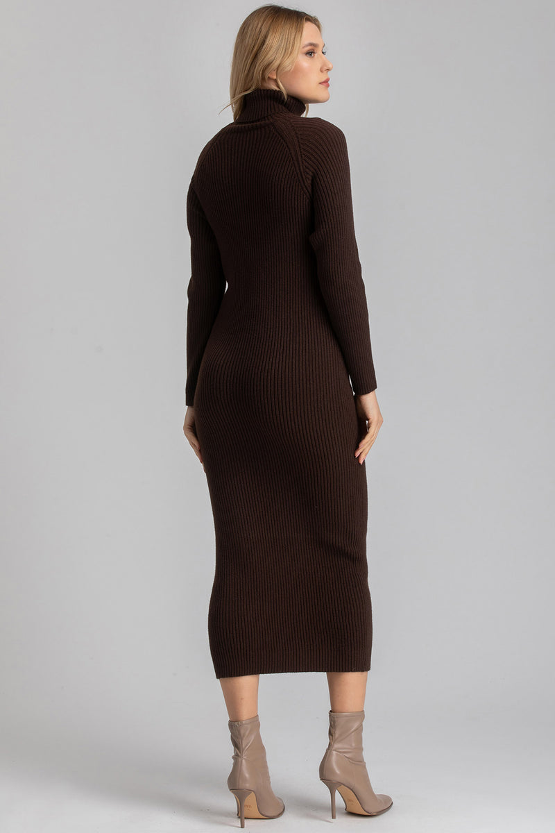 GIORGIA | Maternity Bodycon Dress in Brown