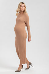 GIORGIA | Maternity Bodycon Dress in Camel