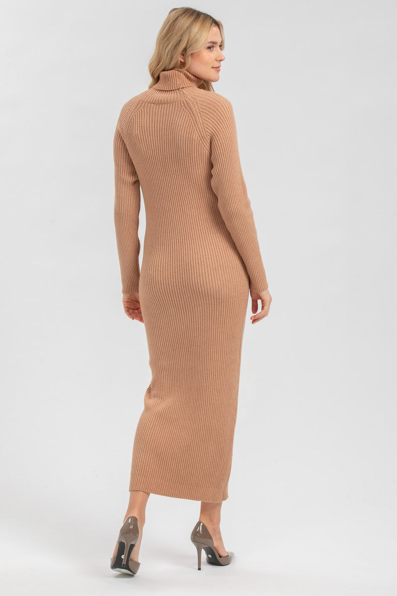 GIORGIA | Maternity Bodycon Dress in Camel