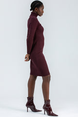 CELESTE | Abito Aderente Bordeaux