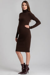 CELESTE | Brown Maternity Bodycon Dress