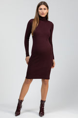 CELESTE | Bordeaux Maternity Bodycon Dress