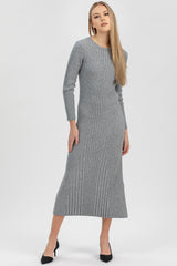GEMMA | Grey Long Sleeve Dress