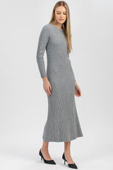 GEMMA | Grey Long Sleeve Dress