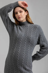 ELETTRA | Abito Premaman Grigio con Trecce - Pietro Brunelli