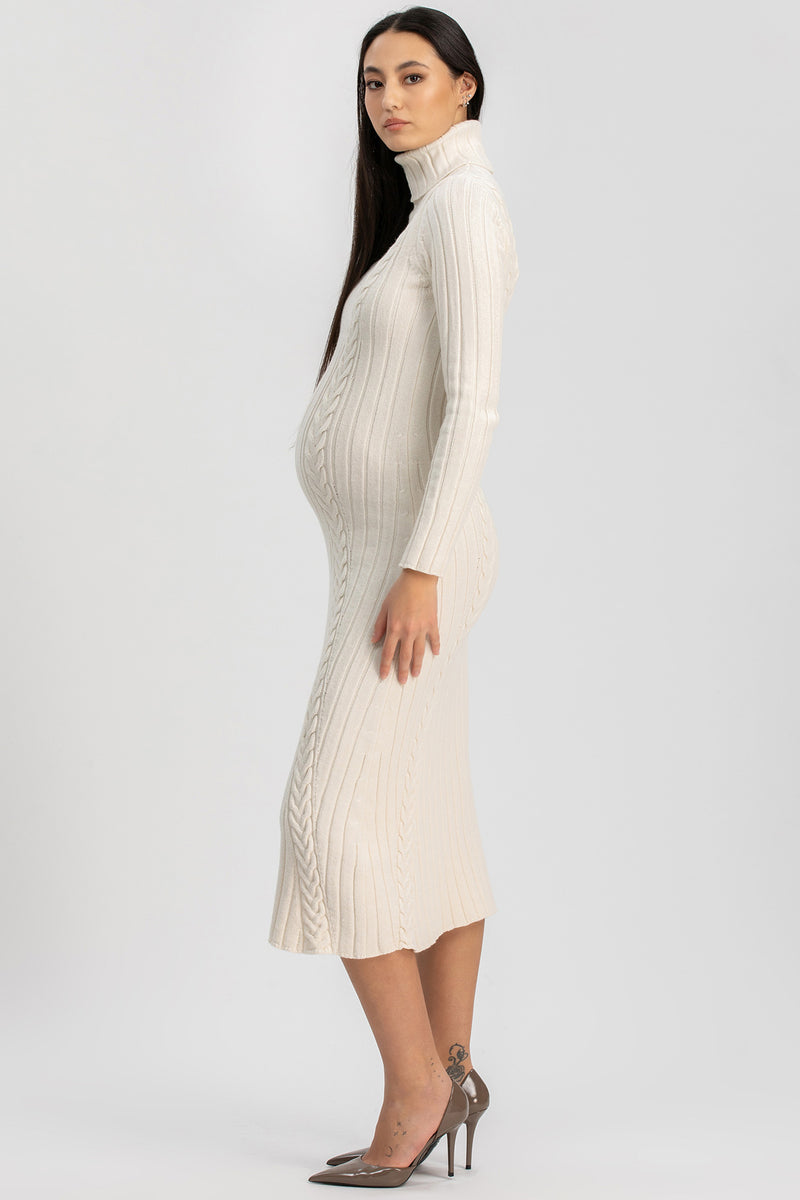 PERLA | Abito Premaman Bianco con Trecce