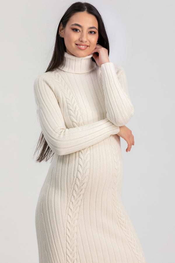 PERLA | Abito Premaman Bianco con Trecce