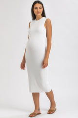 IRIS | Abito Premaman Aderente Bianco a Costine