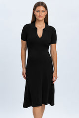 AZALEA | Abito Premaman Svasato Nero con Colletto