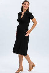 AZALEA | Abito Premaman Svasato Nero con Colletto