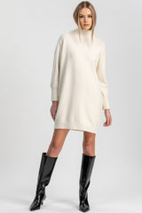 FELICIA | White Mini Dress with Long Sleeves