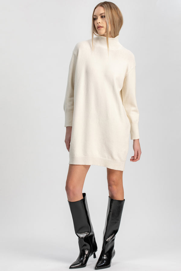 FELICIA | Mini Abito Bianco con Maniche Lunghe