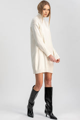 FELICIA | White Mini Dress with Long Sleeves