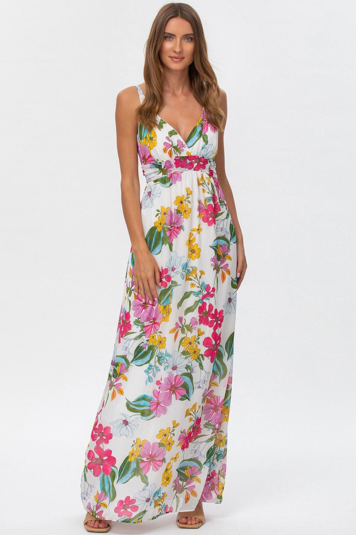 MURANO | Maternity Maxi Dress for Ceremony with Botanical Eden Print
